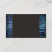 Moderne elegante Gray Blue Circuit Computerreparat Visitenkarte (Rückseite)