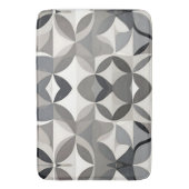 Moderne Elegante Gray Floral Badematte (Vorderseite Vertikal)