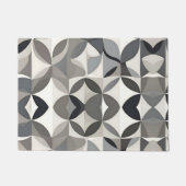 Moderne Elegante Gray Floral Fußmatte (Vorderseite)