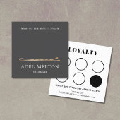 Moderne Elegante Gray Imitats Gold Hair Button Sal Treuekarte