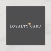 Moderne Elegante Gray Imitats Treuekarte (Vorderseite)