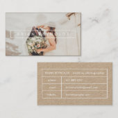 Moderne, elegante Grenzfotografin Visitenkarte (Vorne/Hinten)