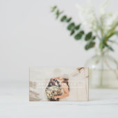 Moderne, elegante Grenzfotografin Visitenkarte (Stehend Vorderseite)