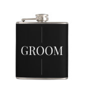 Moderne Elegante Groom Flask Flachmann (Vorderseite)
