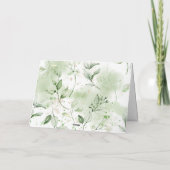 Moderne elegante Grünanlage geklappt Dankeschön Ka Dankeskarte (Rückseite)