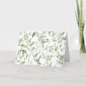 Moderne elegante Grünanlage geklappt Dankeschön Ka Dankeskarte (Rückseite)