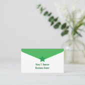 Moderne elegante grüne Beige Beraterabdeckung letz Visitenkarte (Stehend Vorderseite)