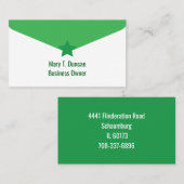 Moderne elegante grüne Beige Beraterabdeckung letz Visitenkarte (Vorne/Hinten)