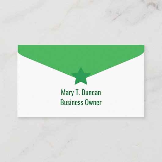 Moderne elegante grüne Beige Beraterabdeckung letz Visitenkarte (Vorderseite)