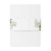Moderne Elegante Grüne Blumenhochzeit Einladungsbanderole (Rückseitenbeispiel)