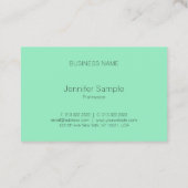 Moderne elegante, grüne Dots-Vorlage Visitenkarte (Rückseite)