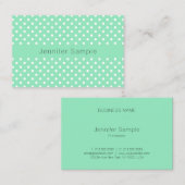 Moderne elegante, grüne Dots-Vorlage Visitenkarte (Vorne/Hinten)