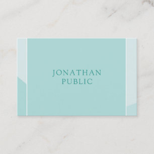 Moderne elegante grüne einfache Schablone modisch Visitenkarte