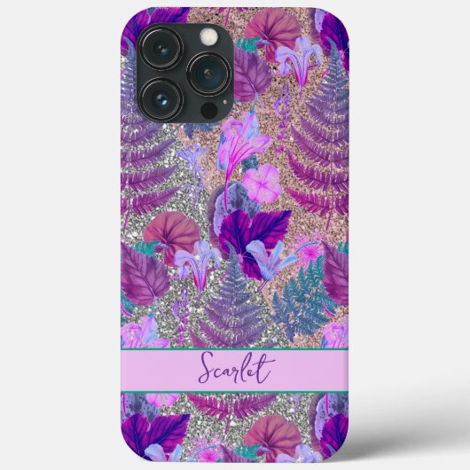 Moderne, elegante grüne Frühlingsprobe Blätter und Case-Mate iPhone Hülle (Rückseite)