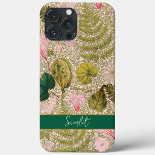 Moderne, elegante grüne Frühlingsprobe Blätter und Case-Mate iPhone Hülle