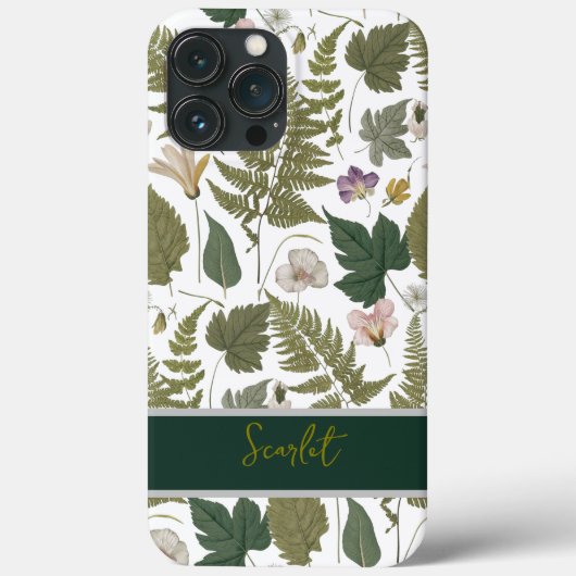 Moderne, elegante grüne Frühlingssonne Blätter und Case-Mate iPhone Hülle (Rückseite)