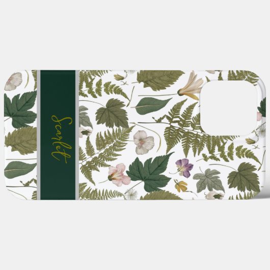 Moderne, elegante grüne Frühlingssonne Blätter und Case-Mate iPhone Hülle (Rückseite (Horizontal))