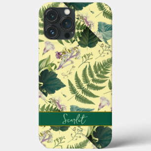 Moderne, elegante grüne Frühlingsstifte und Blätte Case-Mate iPhone Hülle