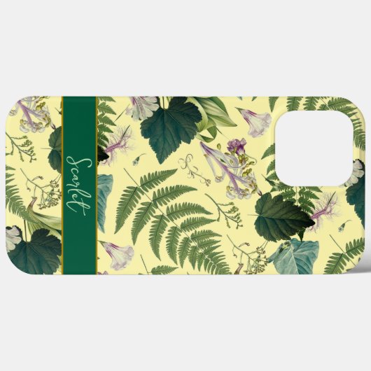 Moderne, elegante grüne Frühlingsstifte und Blätte Case-Mate iPhone Hülle (Rückseite (Horizontal))