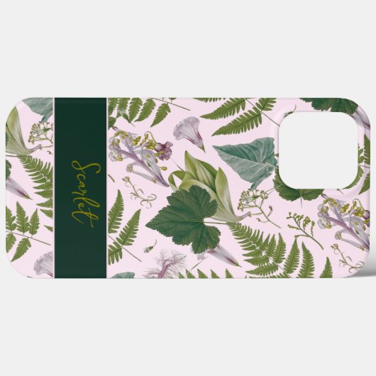 Moderne, elegante grüne Frühlingsstifte und Blätte Case-Mate iPhone Hülle (Rückseite (Horizontal))