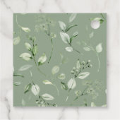 Moderne Elegante Grüne gefaltet Danke Geschenkanhänger (Rückseite)