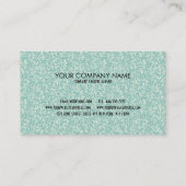 Moderne elegante, grüne Glitzer- und Goldstreifen Visitenkarte (Rückseite)