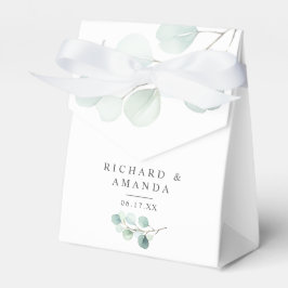 Moderne Elegante Grüne Minimalistische Hochzeit Geschenkschachtel