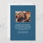 Moderne, elegante grüne Probe und Marine laden ein Einladung (Rückseite)