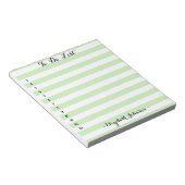 Moderne, elegante, grüne Streifen für die Arbeit Notizblock (angewinkelt)