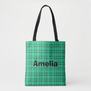 Moderne elegante grüne Überprüfung Tasche