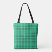 Moderne elegante grüne Überprüfung Tasche (Rückseite)