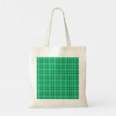 Moderne elegante grüne Überprüfung Tragetasche (Rückseite)
