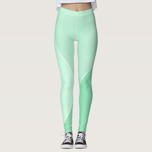 Moderne, elegante, grüne Vorlage Leggings (Vorderseite)