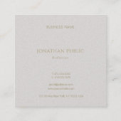 Moderne elegante grünes quadratische visitenkarte (Rückseite)