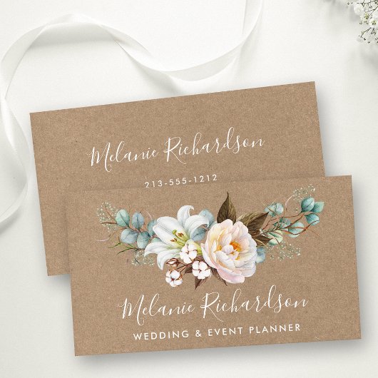 Moderne elegante Grünpflanzen Botanische florale K Visitenkarte