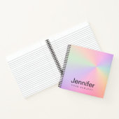 Moderne elegante gürtelförmige bunte holografische notizblock (Innenseite)