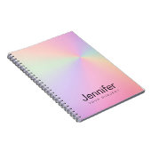 Moderne elegante gürtelförmige bunte holografische notizblock (Rechte Seite)