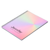 Moderne elegante gürtelförmige bunte holografische notizblock (Linke Seite)