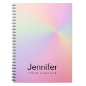 Moderne elegante gürtelförmige bunte holografische notizblock (Vorderseite)