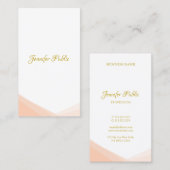 Moderne elegante, handgeschriebene Gold-Script-Vor Visitenkarte (Vorne/Hinten)