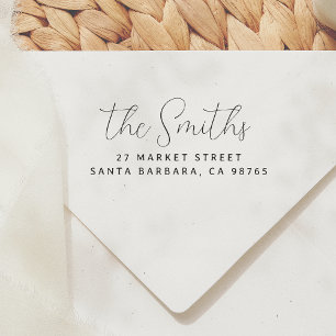 Moderne elegante handgeschriebene Rücksendeadresse Gummistempel