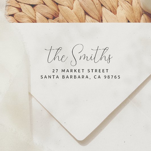 Moderne elegante handgeschriebene Rücksendeadresse Gummistempel