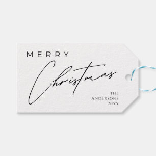 Moderne elegante handgeschriebene Schrift Frohe We Geschenkanhänger