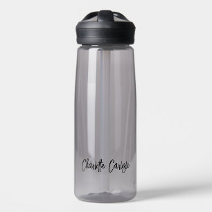 Moderne elegante handgeschriebene Schrift Trinkflasche