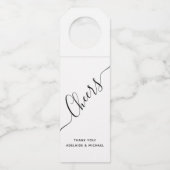 Moderne, elegante, handgeschriebene Skriptbenutzer Flaschenanhänger (Vorderseite)