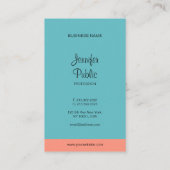 Moderne, elegante, handgeschriebene Skriptname Tre Visitenkarte (Rückseite)