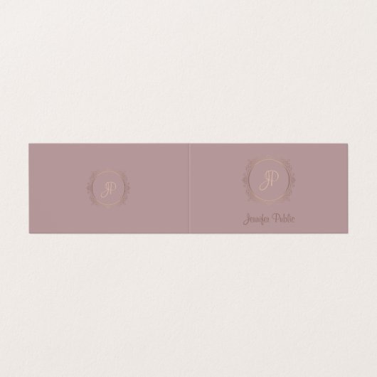 Moderne, elegante, handgeschriebene Skriptvorlage Visitenkarten (Außenseite Aufgefaltet)