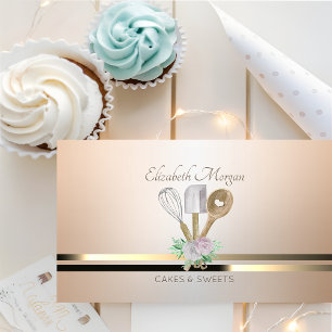 Moderne elegante Handwerkzeuge für Gebäck Bäckerei Visitenkarte