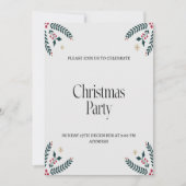 Moderne Elegante Happy Christmas Party Einladung (Vorderseite)