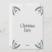 Moderne Elegante Happy Christmas Party Einladung (Rückseite)